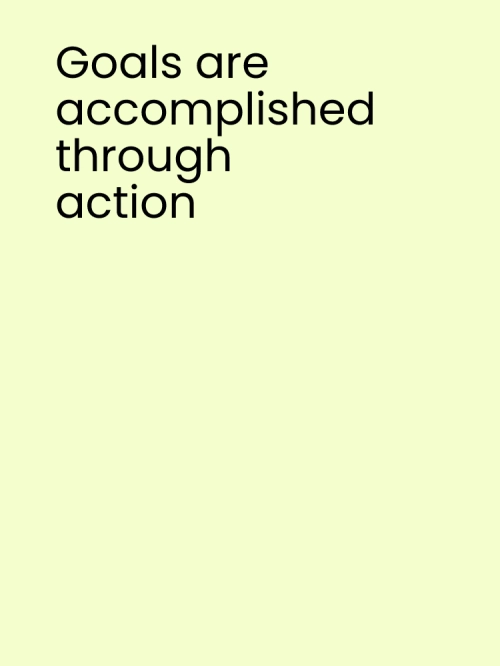 inside of Recovery Wishes "Accomplish with action" card
