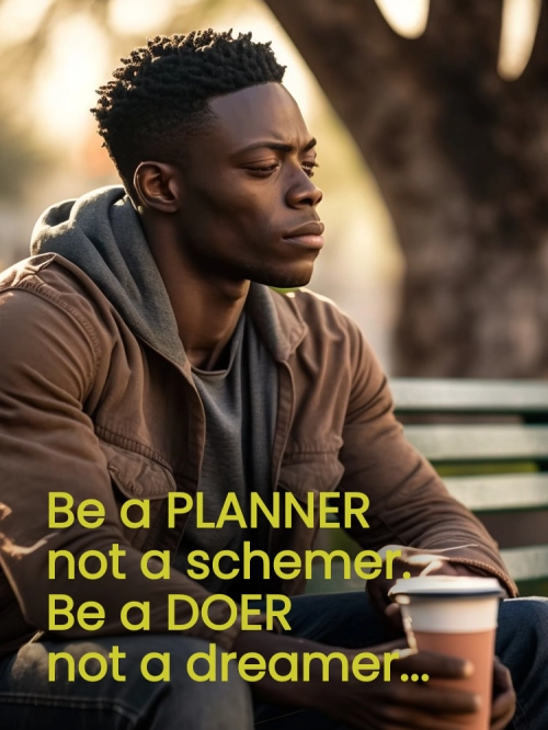 front of Recovery Wishes "Be a planner" card