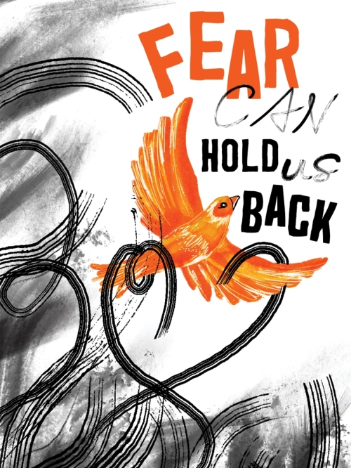 front of Recovery Wishes "Fear can" card