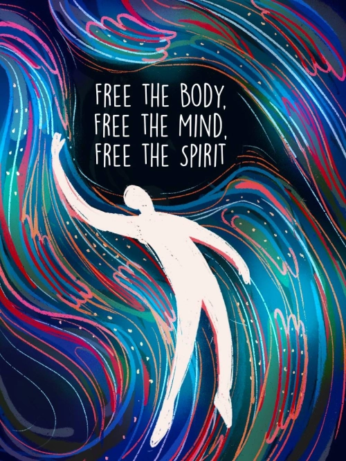 front of Recovery Wishes "Free the body" card