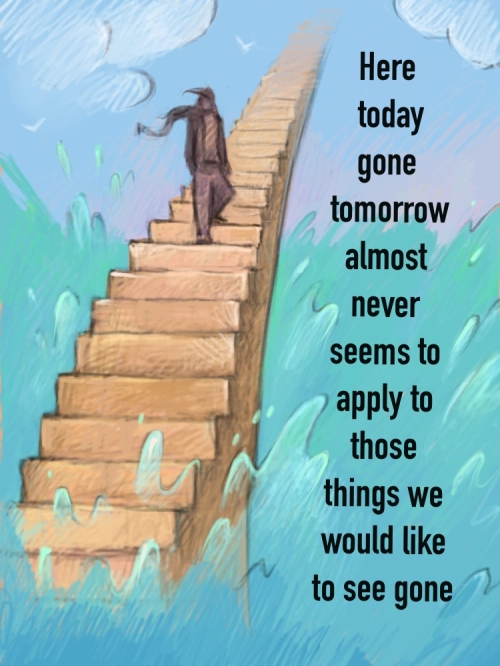 front of Recovery Wishes "Gone tomorrow" card