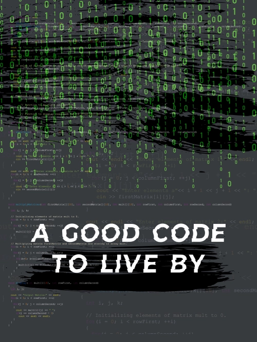 front of Recovery Wishes "Good code to live by" card