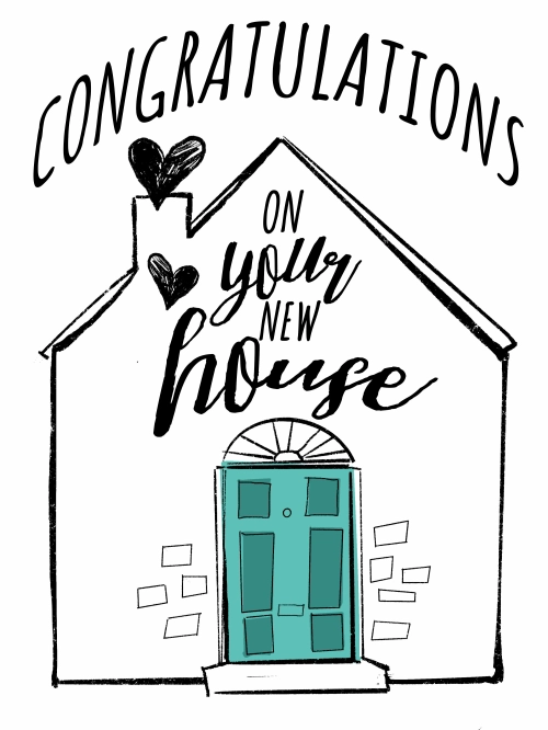 front of Recovery Wishes "House home" card