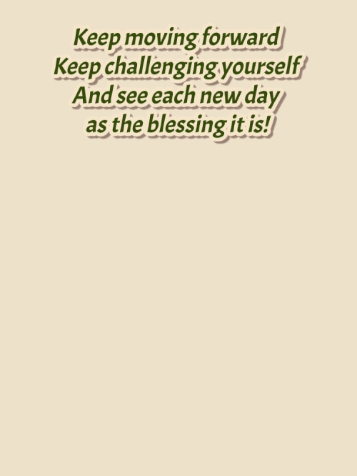 inside of Recovery Wishes "Keep challenging yourself" card