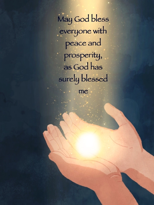 front of Recovery Wishes "Peace and propsperity" card