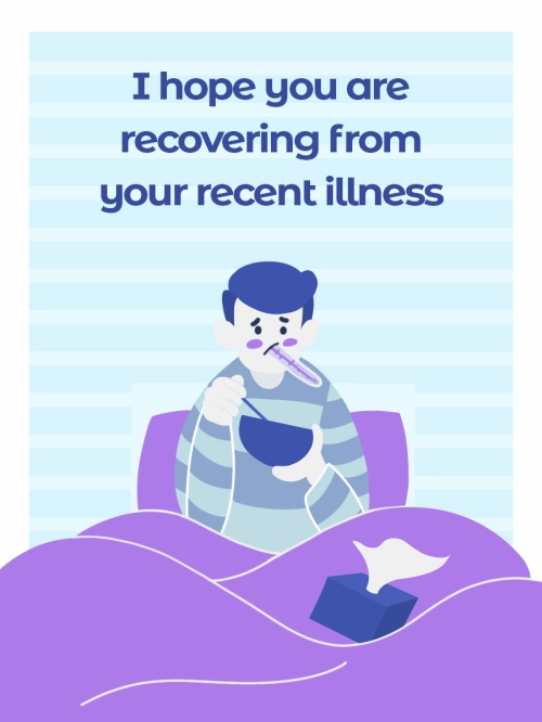 front of Recovery Wishes "Recovering from illness" card