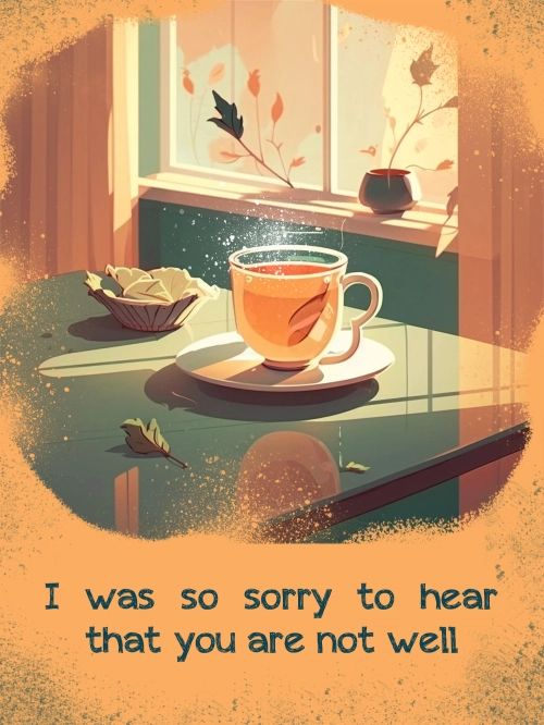 front of Recovery Wishes "Sorry to hear" card