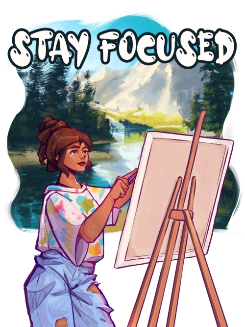 front of Recovery Wishes "Stay focused" card