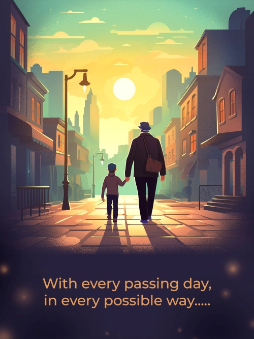 front of Recovery Wishes "With every passing day" card